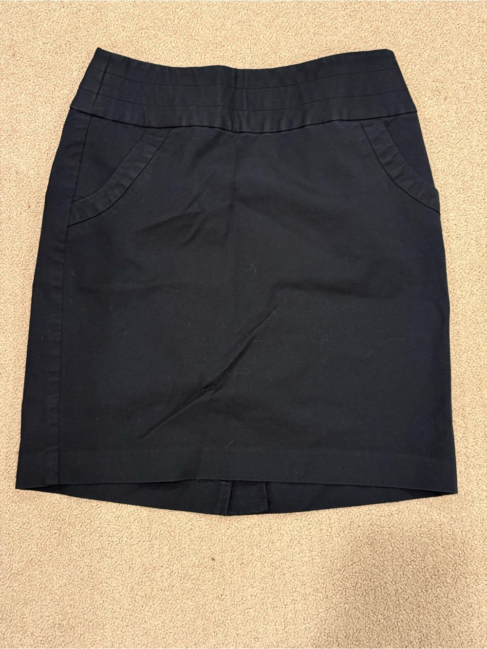 Banana Republic Navy Pencil Skirt with Front Pockets